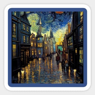 Starry Night in Diagon Alley Sticker